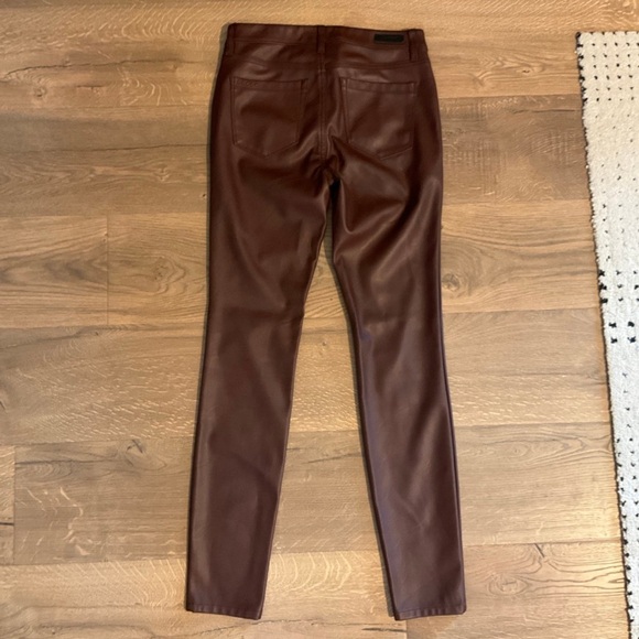 Blank NYC burgundy vegan leather slim fit, mid rise jeans, 26 - Picture 3 of 7